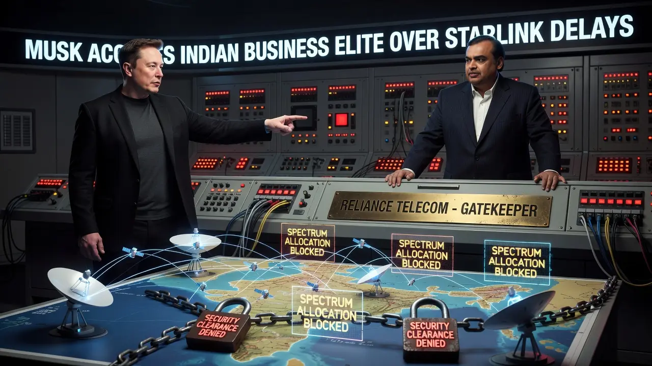 Musk Accuses Indian Business Elite Over Starlink Delays